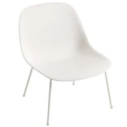 Muuto Chaise Fiber, Piètement Tube, Blanc