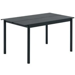 Muuto Table Linear Steel 140 X 75 cm, Noir