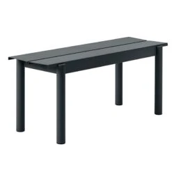 Muuto Banc Linear Steel 110 cm, Noir