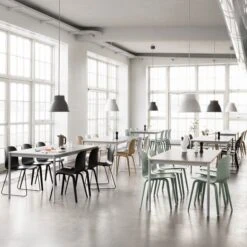 Muuto Table Base 190 X 85 cm, Stratifié Avec Bords En Contreplaqué, Bl -Muuto 1044 Muuto iso 1