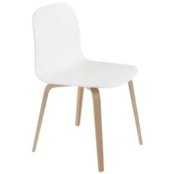 Muuto Chaise Visu, Piètement Bois, Chêne - Blanc