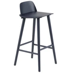Muuto Tabouret De Bar Nerd, 75 cm, Bleu Minuit