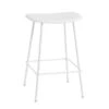 Muuto Tabouret De Comptoir Fiber, 65 Cm, Piétement Tube, Blanc -Muuto 12MuutoAW2017 HV