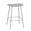 Muuto Tabouret De Comptoir Fiber, 65 Cm, Piétement Tube, Gris -Muuto 13MuutoAW2017 HV