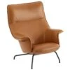 Muuto Fauteuil Lounge Doze, Cuir Cognac - Anthracite