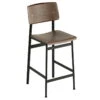 Muuto Tabouret De Bar Loft 65 cm, Noir - Teinté Marron Foncé -Muuto 20 Muuto Rime 20 TH