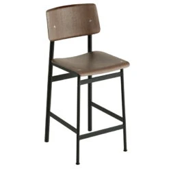 Muuto Tabouret De Bar Loft 65 cm, Noir - Teinté Marron Foncé