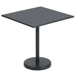 Muuto Table Linear Steel Café 70 X 70 cm, Noir