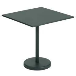 Muuto Table Linear Steel Café 70 X 70 cm, Vert Foncé