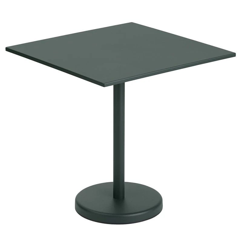Muuto Table Linear Steel Café 70 X 70 cm, Vert Foncé 3 Muuto Table Linear Steel Café 70 X 70 cm, Vert Foncé