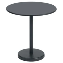 Muuto Table Ronde Linear Steel Café, 70 cm, Noir