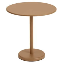 Muuto Table Ronde Linear Steel Café, 70 cm, Burnt Orange