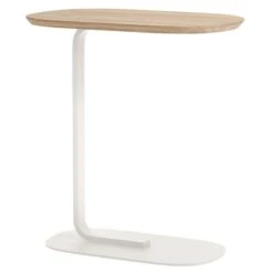 Muuto Table D’appoint Relate, H. 60,5 cm, Chêne Massif - Blanc Cassé