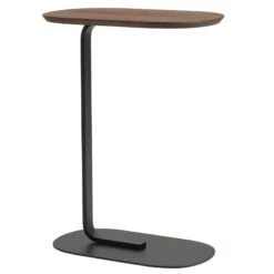 Muuto Table D’appoint Relate, H. 73,5 cm, Chêne Massif Fumé - Noir