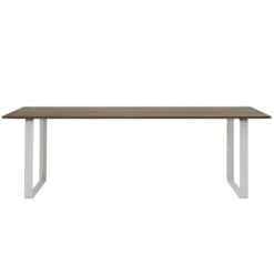 Muuto Table 70/70, 225 x 90 cm, Chêne Massif Fumé - Gris