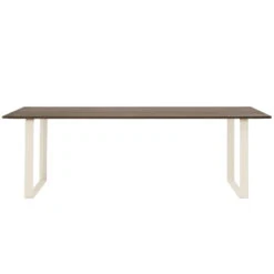 Muuto Table 70/70, 225 x 90 cm, Chêne Massif Fumé - Sable