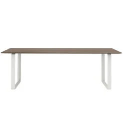 Muuto Table 70/70, 225 x 90 cm, Chêne Massif Fumé - Blanc