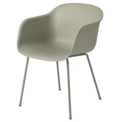 Muuto Fauteuil Fiber, Piètement En Tube, Vert