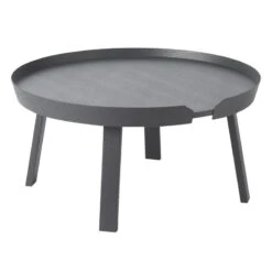 Muuto Table Basse Around, Grand Modèle, Anthracite