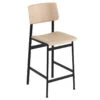 Muuto Tabouret De Bar Loft 65 cm, Noir - Chêne -Muuto 775 18 MuutoTH iso