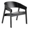 Muuto Fauteuil Lounge Cover, Noir/cuir Noir -Muuto 77 Muuto 21 th