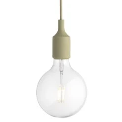 Muuto Lampe à Douille E27 LED, Beige Vert, Sans Abat-jour