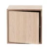 Muuto Module D'étagère Avec Porte Stacked 2.0, Modèle Moyen, Chêne