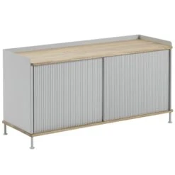 Muuto Buffet Enfold, Bas, Chêne - Gris