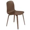 Muuto Chaise Visu, Base En Bois, Teinté Marron Foncé