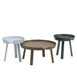 Muuto Grande Table Basse Around, Teinté Marron Foncé -Muuto Around coffee table stained dark brown dark green light blue group Muuto 5000x5000 hi res