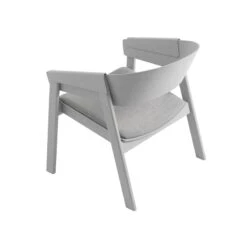 Muuto Fauteuil Lounge Cover, Gris/Remix 123 -Muuto Cover lounge chair grey remix 123 back Muuto hi res