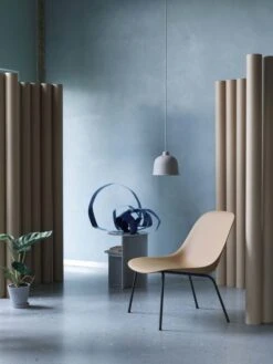 Muuto Suspension Grain, Gris -Muuto Fiber Lounge Tube Base Ochre Grain Halves Table Muuto Org