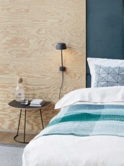 Muuto Table Basse Airy, Demi-taille, Noir -Muuto Lean Airy Loom Tile med res 1