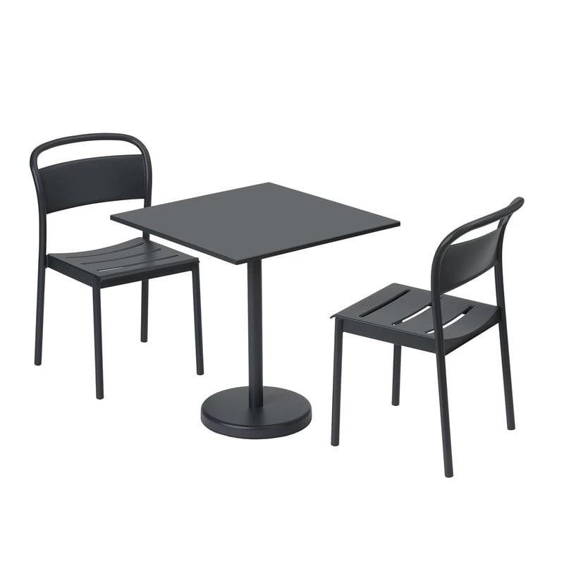 Muuto Table Linear Steel Café 70 X 70 cm, Noir 4 Muuto Table Linear Steel Café 70 X 70 cm, Noir – Image 2