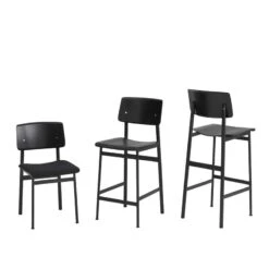 Muuto Tabouret De Bar Loft 75 cm, Noir 6 Muuto Tabouret De Bar Loft 75 cm, Noir -Muuto Loft family black black Muuto 5000x5000 hi res