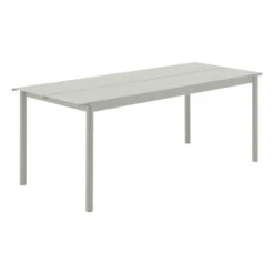 Muuto Table Linear Steel, 200 x 75 cm, Gris