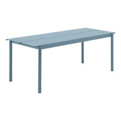 Muuto Table Linear Steel, 200 x 75 cm, Bleu Pâle