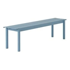 Muuto Banc Linear Steel, 170 cm, Bleu Pâle