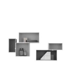 Muuto Mini Stacked 2.0, Modèle Moyen, Gris Clair -Muuto Mini stacked solution 2 light grey and grey styling Muuto 5000x5000 hi res 2815029 1