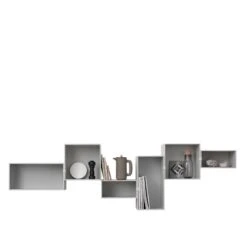 Muuto Mini Stacked 2.0, Modèle Moyen, Gris Clair -Muuto Mini stacked light grey kitchen 1706 1