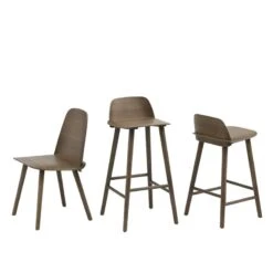 Muuto Tabouret De Bar Nerd, 75 cm, Teinté Marron Foncé -Muuto Nerd family stained dark brown Muuto 5000x5000 hi res