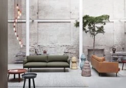 Muuto Table Basse Around, Petit Modèle, Noir -Muuto Outline around ply rug E27 med res