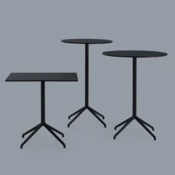 Muuto Table De Bar Still Cafe 75 cm, H. 105 cm, Noir -Muuto Still cafe table family black CB Muuto hi res