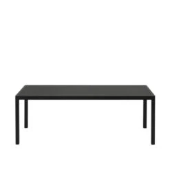 Muuto Table Workshop, 200 X 92 cm, Noir - Linoléum Noir -Muuto Workshop table 200x92 cm black linoleum Muuto 5000x5000 hi res