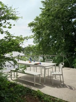 Muuto Table Linear Steel, 200 x 75 cm, Gris -Muuto clinear steel table 220 bench 170 side chair grey raise carafe glass muuto orgrole