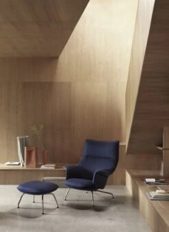 Muuto Fauteuil Doze, Balder 782 - chrome -Muuto doze lounge chair ottoman balder 782 chrome leaf lamp ridge vase muuto org