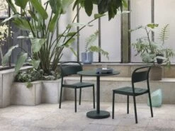 Muuto Chaise D'appoint Linear Steel, Vert Foncé 8 Muuto Chaise D'appoint Linear Steel, Vert Foncé -Muuto linear steel side chair cafe table 70 dark green platform tray kink vase V2 muuto org 150