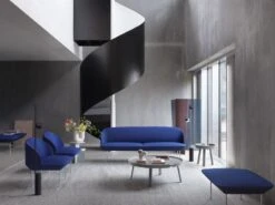 Muuto Table Basse Around, Petit Modèle, Gris -Muuto oslo 3 seater lounge pouf bench vidar 772 chrome around table post floor lamp kink vase muuto org