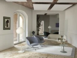 Muuto Suspension Fermée Strand 45 cm -Muuto oslo lounge colline 737 twill weave 990 oslo sofa 2 seater vidar 146 soft side pebble rug light grey strand 45 muuto org