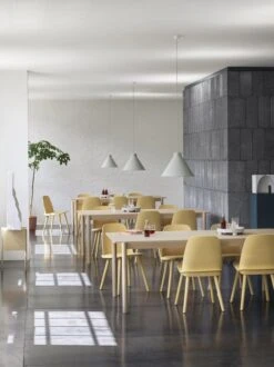 Muuto Suspension Top, 38 cm, Gris -Muuto top pendant 38 grey linear wood 200x90 nerd sand yellow muuto org